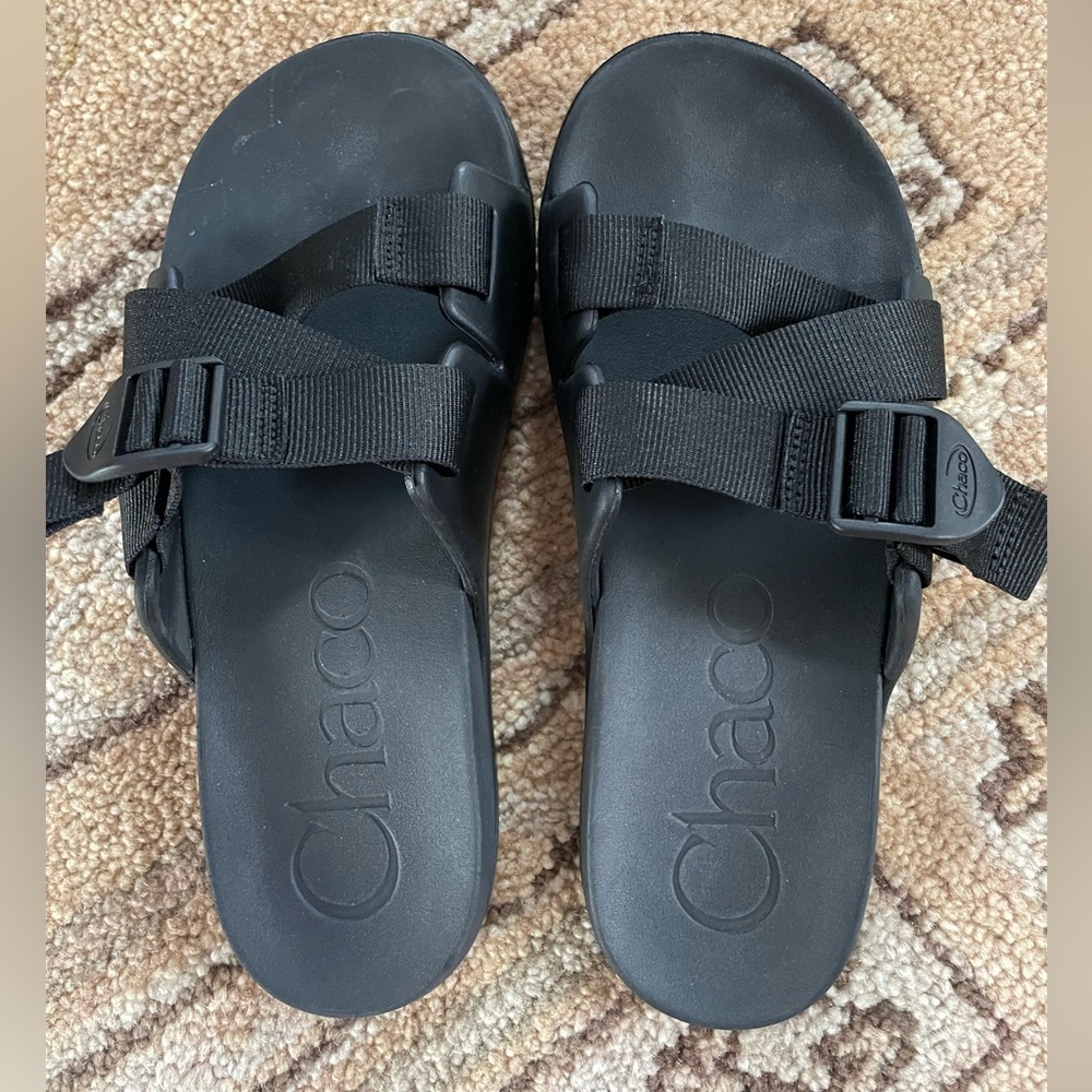Women’s Chaco Lowdown Slides, Black, Size 9